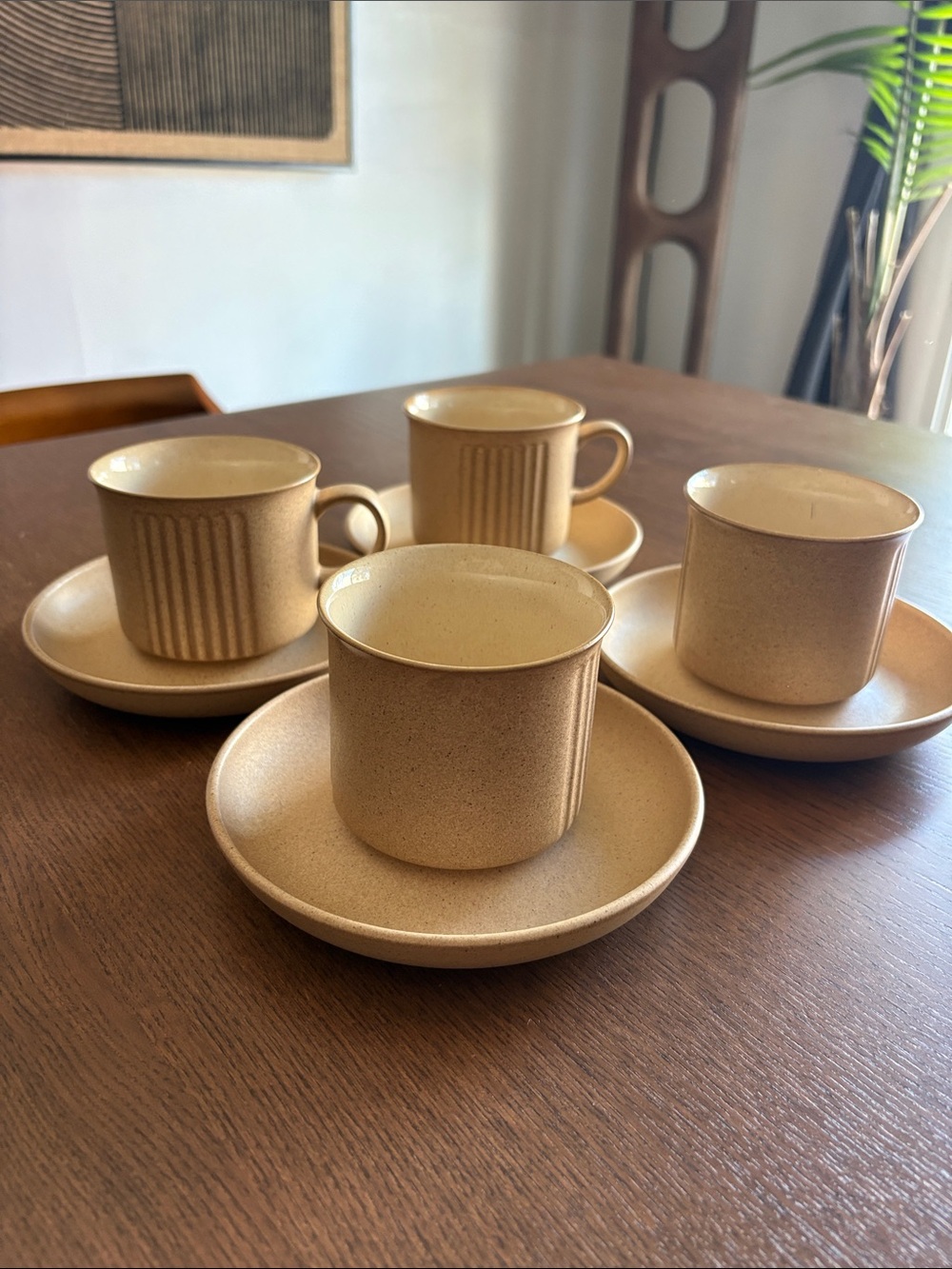 DENBY - Chorus Coffee Cups and Saucers - set of 4